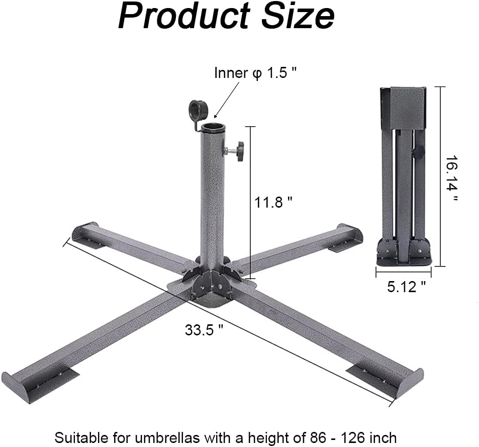 Foldable Patio Sun Shade Anchor Holder Adjustable Portable Beach Anchor Heavy Duty Tempered Iron Outdoor Patio Umbrella Base Holder