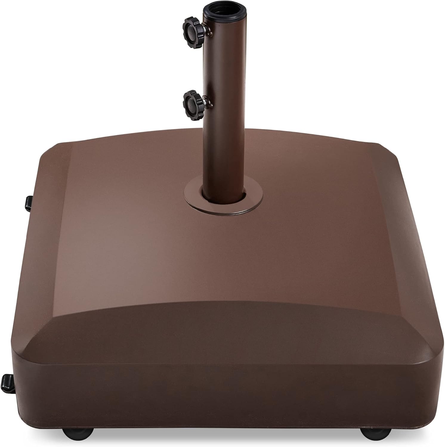 Best Choice Products 123lb Capacity Fillable Mobile Umbrella Base Heavy Duty Market Stand for Patio, Deck, Poolside w/ 4 Wheels, 2 Locks, 2 Knobs, Wind-Resistant Design - Black