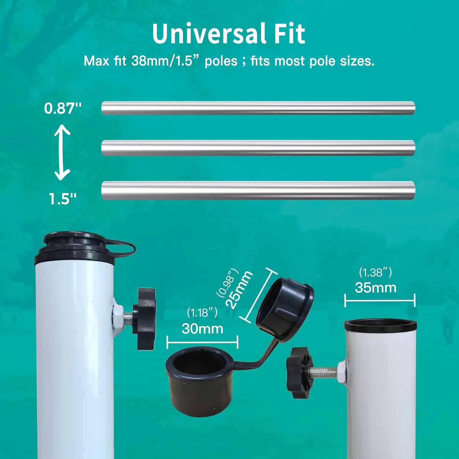 AMMSUN Foldable Portable Beach Umbrella Stand-Portable Patio Umbrella Base Holder,Outdoor Sunshade Anchor,with Weight Bag,Rust Free Tempered Iron Umbrella Stand for Courtyard,Garden,Beach,Grass