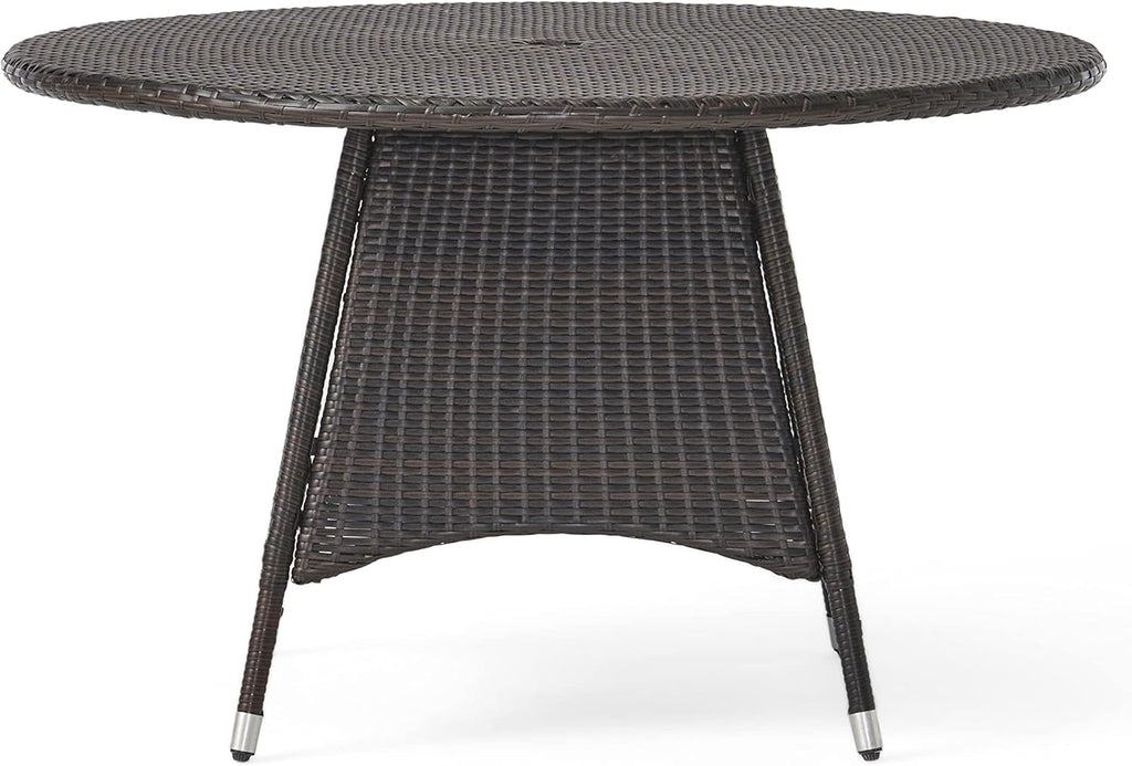 Christopher Knight Home Corsica PE Round KD Dining Table, Multibrown