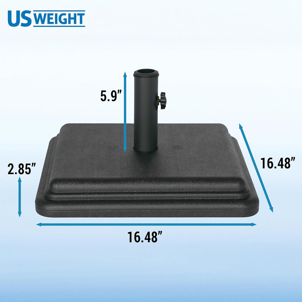 US Weight 40 Pound Umbrella Base - Weighted Umbrella base For Use With Patio Table – Heavy Duty Base- Made in the USA