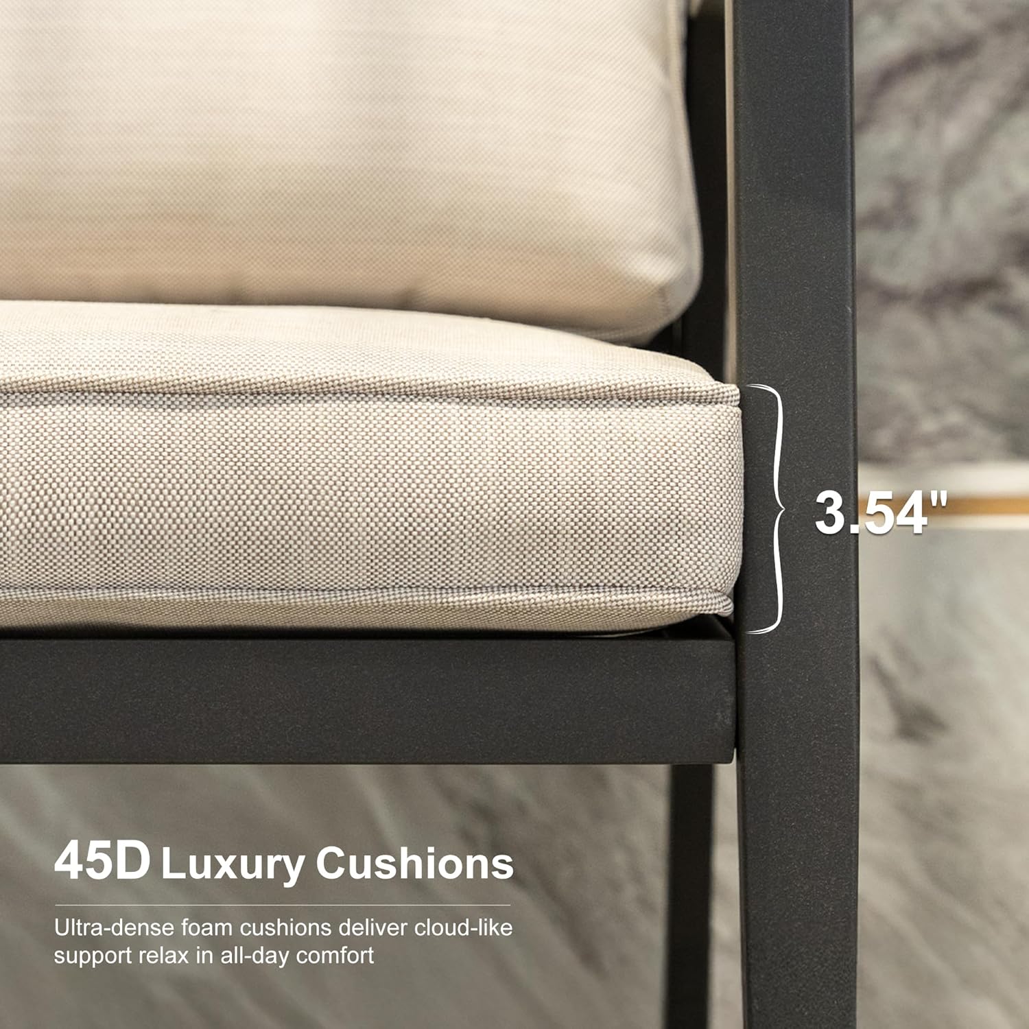 PURPLE LEAF Outdoor Dining Chairs Set of 4 All-Weather PE Rattan Patio Dining Chairs with Heavy-Duty Iron Frame and Thick Cushion Outdoor Patio Chair for Lawn Garden Backyard Deck